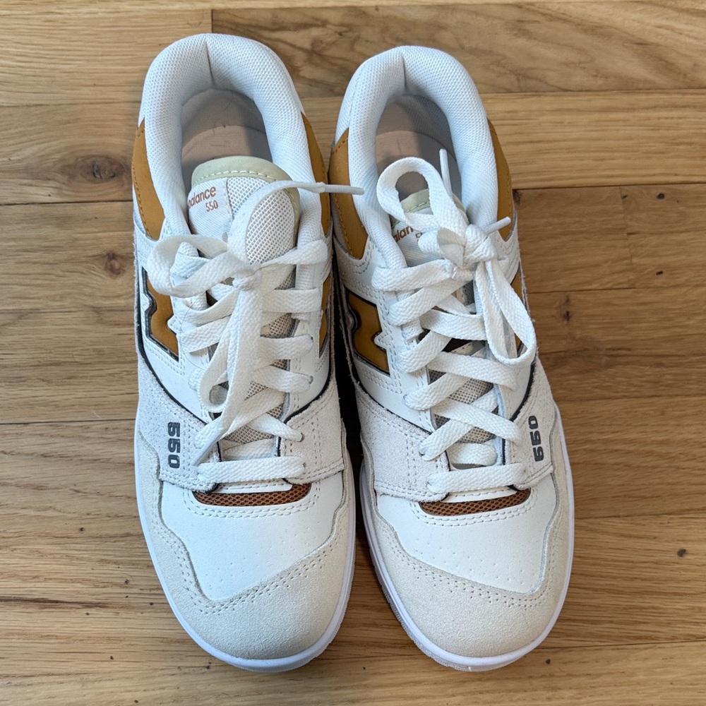 New Balance 550 White and Brown Sneakers
